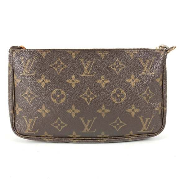 LOUIS VUITTON Authentic Brown Monogram Canvas Pochette Shoulder Bag - Picture 2 of 16